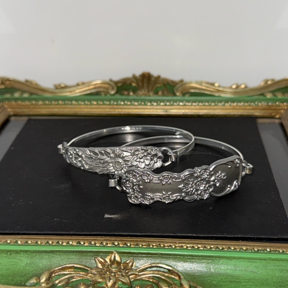 Silverware Inspired Bracelet Duo - image 1